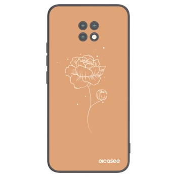 Picasee husă neagră din silicon pentru Xiaomi Redmi Note 9T - Peonies