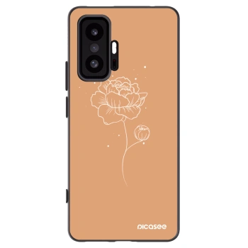 Picasee husă neagră din silicon pentru Xiaomi 11T - Peonies