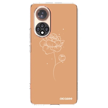Picasee husă transparentă din silicon pentru Honor 50 5G - Peonies