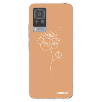 Picasee husă transparentă din silicon pentru Vivo X60 Pro 5G - Peonies