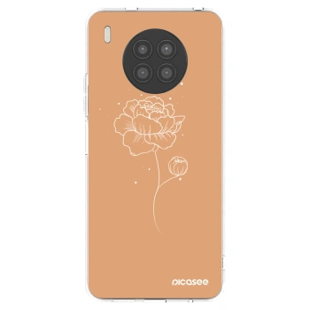 Picasee husă transparentă din silicon pentru Huawei Nova 8i - Peonies