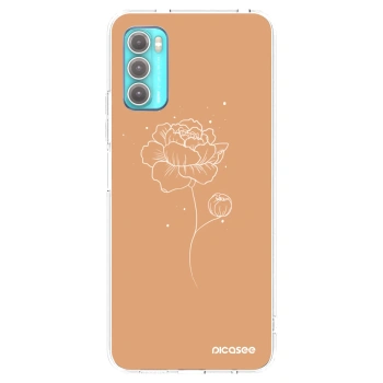 Picasee husă transparentă din silicon pentru Motorola Moto G60 - Peonies