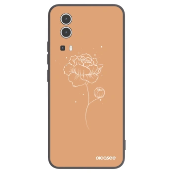 Picasee husă neagră din silicon pentru Vivo Y72 5G - Peonies