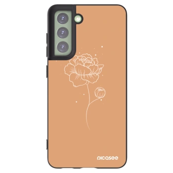 Picasee husă neagră din silicon pentru Samsung Galaxy S21 FE 5G - Peonies