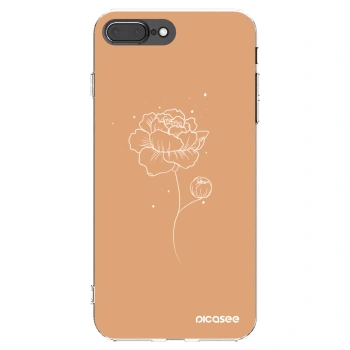 Picasee husă transparentă din silicon pentru Apple iPhone 7 Plus - Peonies