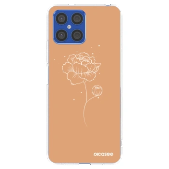 Picasee husă transparentă din silicon pentru Honor X8 4G - Peonies