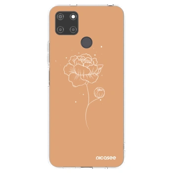Picasee husă transparentă din silicon pentru Realme C21Y - Peonies