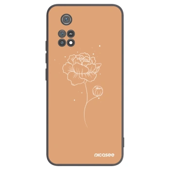 Picasee husă neagră din silicon pentru Xiaomi Poco M4 Pro - Peonies