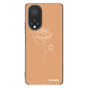 Picasee husă transparentă din silicon pentru Honor X7 - Peonies