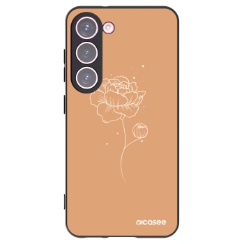Picasee husă neagră din silicon pentru Samsung Galaxy S23 5G - Peonies