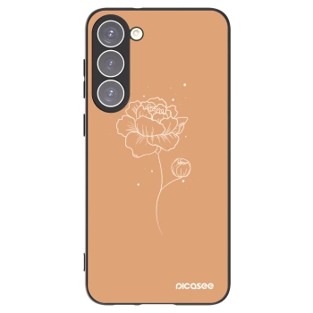 Picasee husă neagră din silicon pentru Samsung Galaxy S23+ 5G - Peonies