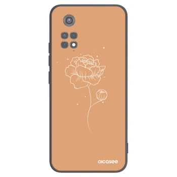 Picasee husă neagră din silicon pentru Xiaomi Redmi Note 11S 5G - Peonies