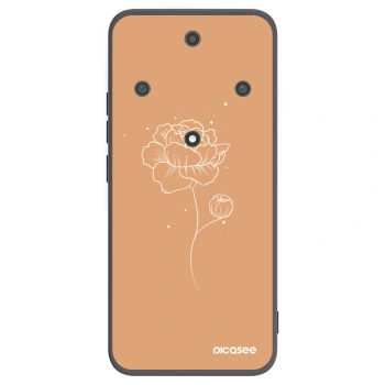 Picasee husă neagră din silicon pentru Honor Magic5 Lite 5G - Peonies