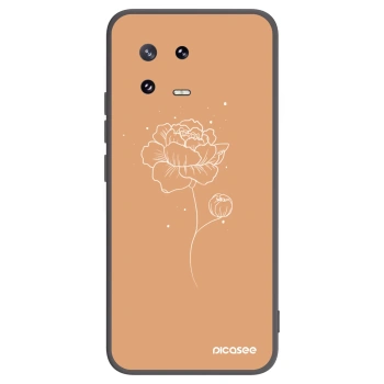 Picasee husă neagră din silicon pentru Xiaomi 13 Pro - Peonies