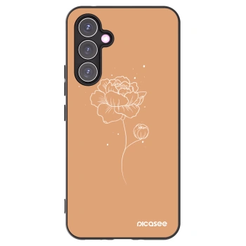 Picasee husă neagră din silicon pentru Samsung Galaxy A54 5G A546B - Peonies