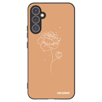 Picasee husă neagră din silicon pentru Samsung Galaxy A34 5G A346B - Peonies