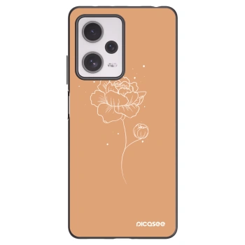 Picasee husă neagră din silicon pentru Xiaomi Redmi Note 12 Pro+ 5G - Peonies