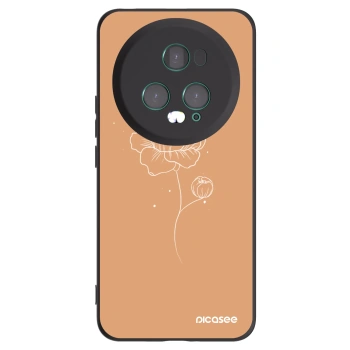 Picasee husă neagră din silicon pentru Honor Magic5 Pro - Peonies