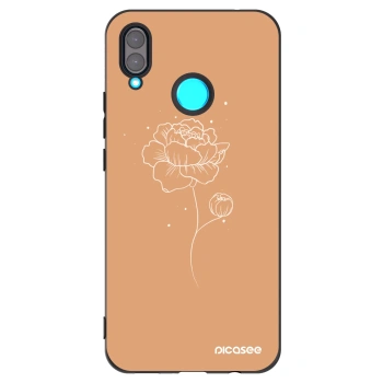 Picasee husă neagră din silicon pentru Huawei Nova 3 - Peonies