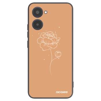 Picasee husă neagră din silicon pentru Realme 10 4G - Peonies