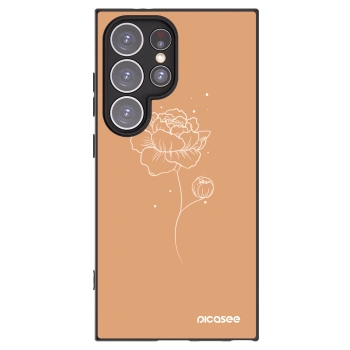 Picasee husă neagră din silicon pentru Samsung Galaxy S24 Ultra S928B 5G - Peonies