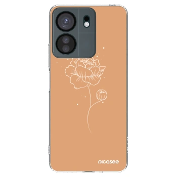 Picasee husă transparentă din silicon pentru Xiaomi Redmi 13C 4G - Peonies