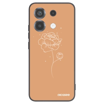 Picasee husă neagră din silicon pentru Xiaomi Poco X6 - Peonies