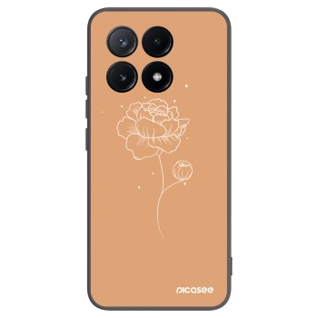 Picasee husă neagră din silicon pentru Xiaomi Poco X6 Pro - Peonies