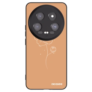 Picasee husă neagră din silicon pentru Xiaomi 14 Ultra - Peonies