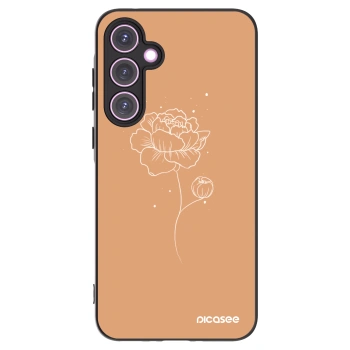 Picasee husă neagră din silicon pentru Samsung Galaxy A35 5G A356B - Peonies
