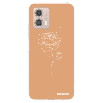 Picasee husă transparentă din silicon pentru Motorola Moto G53 5G - Peonies