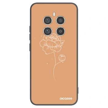 Picasee husă neagră din silicon pentru Realme 12 Pro 5G - Peonies