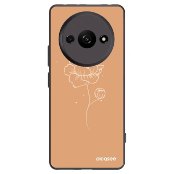 Picasee husă neagră din silicon pentru Xiaomi Redmi A3 - Peonies