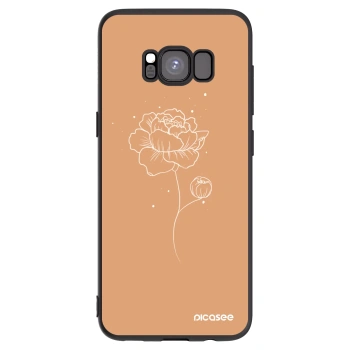 Picasee husă neagră din silicon pentru Samsung Galaxy S8 G950F - Peonies