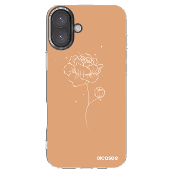 Picasee husă transparentă din silicon pentru Apple iPhone 16 Plus - Peonies