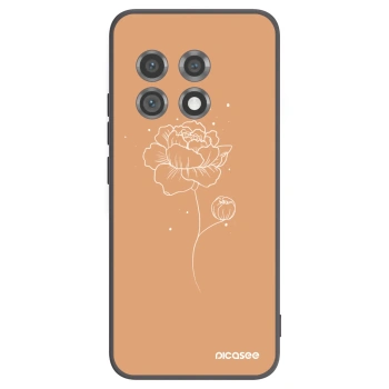 Picasee husă neagră din silicon pentru OnePlus 11 5G - Peonies
