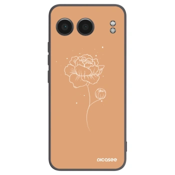 Picasee husă neagră din silicon pentru OnePlus Nord 4 - Peonies