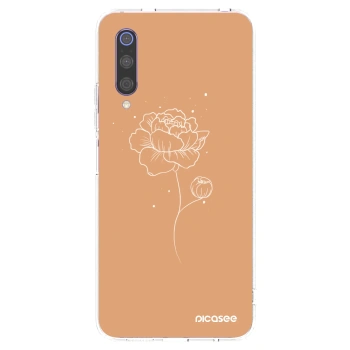 Picasee husă transparentă din silicon pentru Xiaomi Mi 9 - Peonies