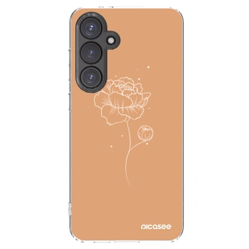 Picasee husă transparentă din silicon pentru Samsung Galaxy S24 FE S721B - Peonies