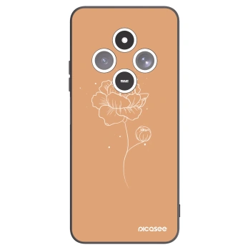 Picasee husă neagră din silicon pentru Xiaomi Redmi 14C - Peonies