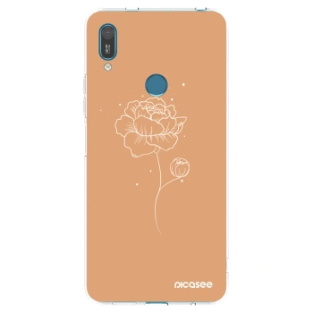 Picasee husă transparentă din silicon pentru Huawei Y7 2019 - Peonies