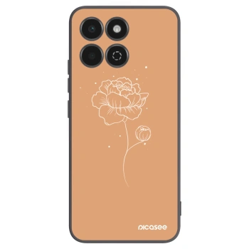 Picasee husă neagră din silicon pentru Honor 200 Smart 5G - Peonies