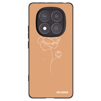 Picasee husă neagră din silicon pentru Xiaomi Redmi Note 14 Pro 4G - Peonies