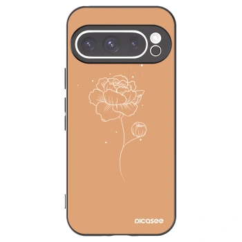 Picasee husă neagră din silicon pentru Google Pixel 9 Pro - Peonies