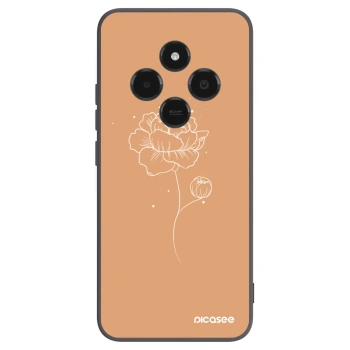 Picasee husă neagră din silicon pentru Xiaomi Poco C75 - Peonies