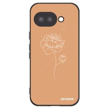Picasee husă neagră din silicon pentru Google Pixel 9a - Peonies
