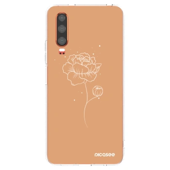 Picasee husă transparentă din silicon pentru Huawei P30 - Peonies