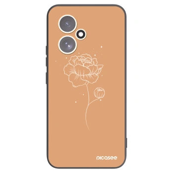 Picasee husă neagră din silicon pentru Honor 400 5G - Peonies