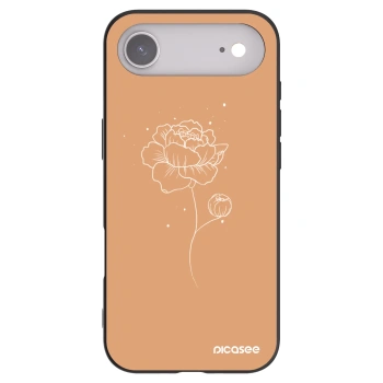 Picasee husă neagră din silicon pentru Apple iPhone Air - Peonies