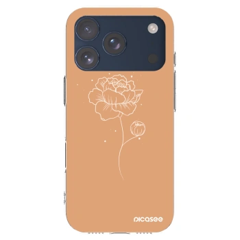 Picasee husă transparentă din silicon pentru Apple iPhone 17 Pro - Peonies